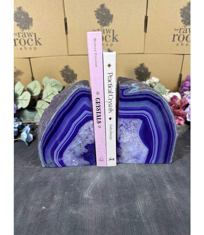 Purple Agate Bookend #30, 3608gr