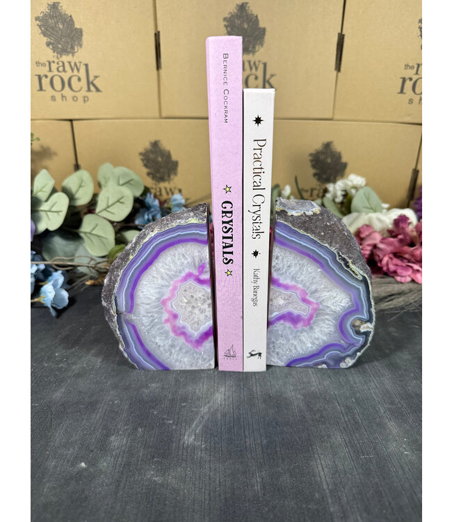 Purple Agate Bookend #28, 2044gr