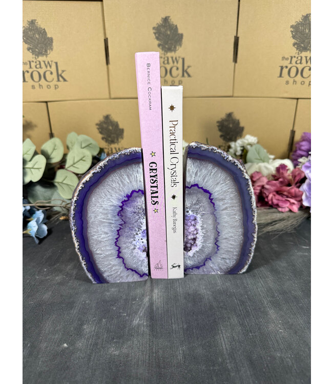 Purple Agate Bookend #33, 3540gr