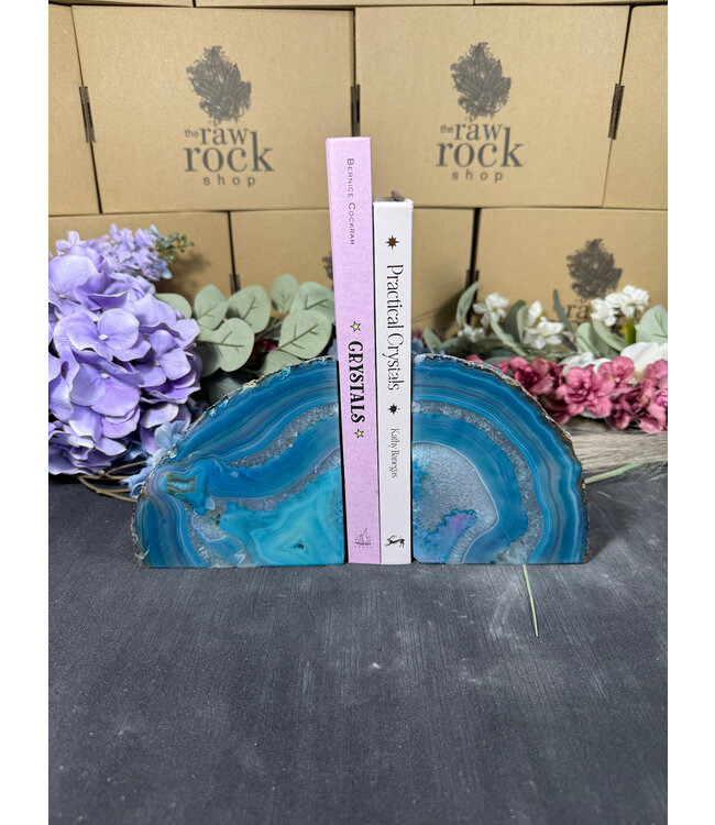 Teal Agate Bookend #17, 2916gr