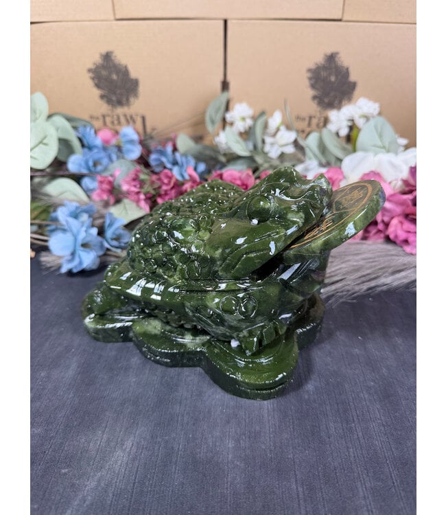 Large Green Jade Money Frog