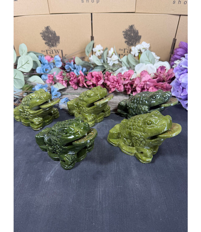 Small Green Jade Money Frog