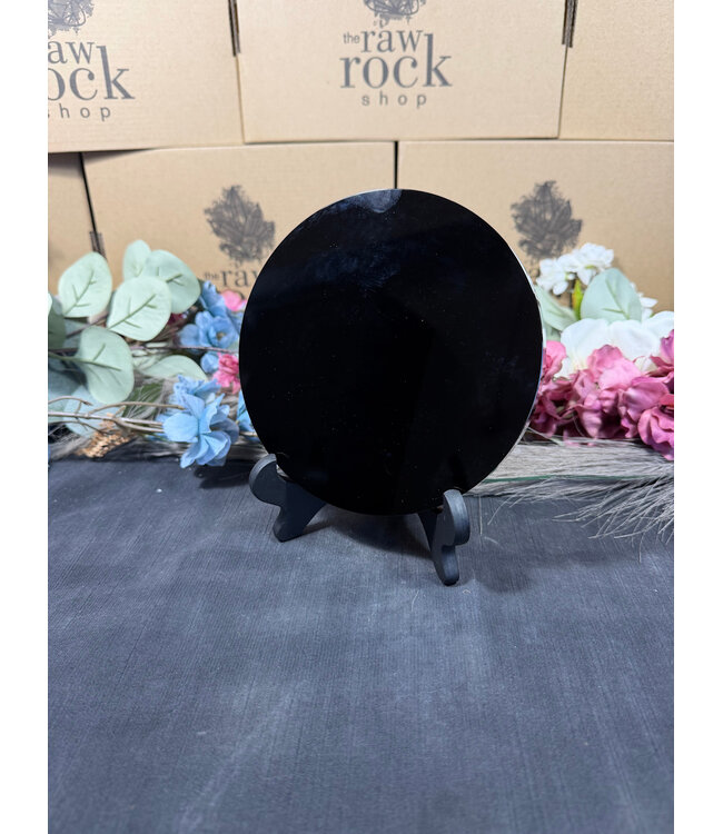 Black Obsidian Plate, 15cm