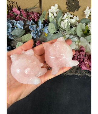 Rose Quartz Jigglypuff Carving, Pokémon Carving Rose Quartz Jigglypuff Carving, Pokémon Carving