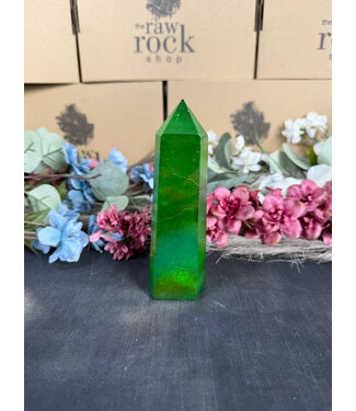 Green Aura Quartz Tower #5, 336gr