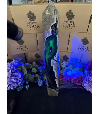 Fluorescent Agate Tower #3, 6178gr