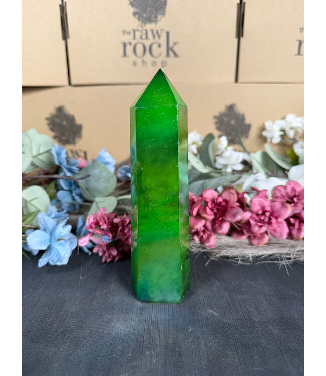 Green Aura Quartz Tower #3, 474gr