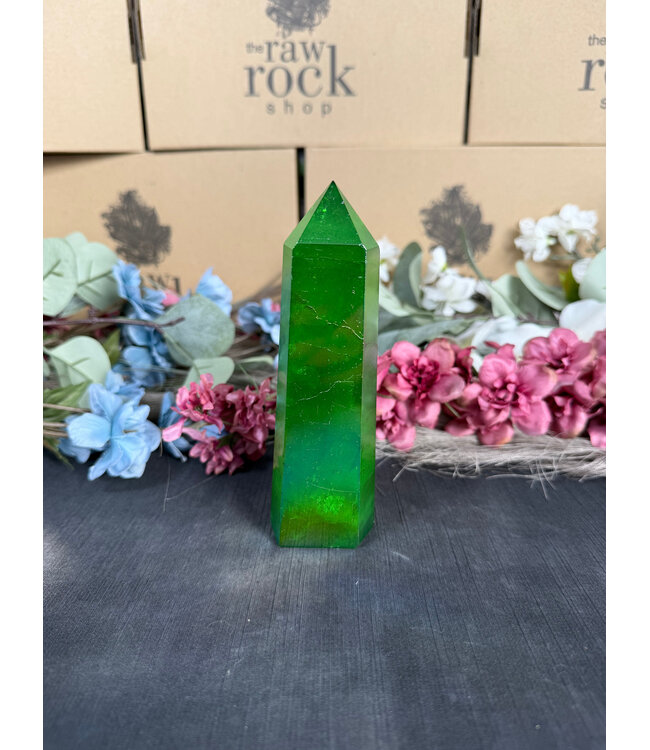 Green Aura Quartz Tower #5, 336gr