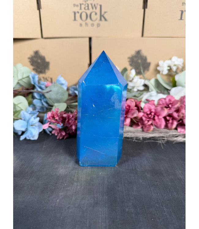 Blue Aura Quartz Tower #2, 686gr