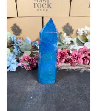 Blue Aura Quartz Tower #5, 418gr