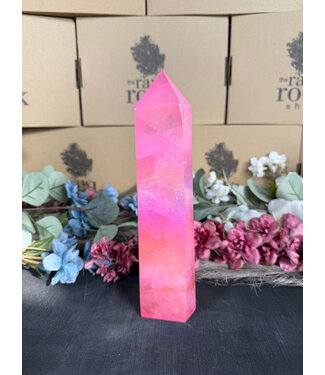 Pink Aura Quartz Tower #2, 856gr