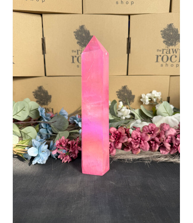 Pink Aura Quartz Tower #3, 860gr