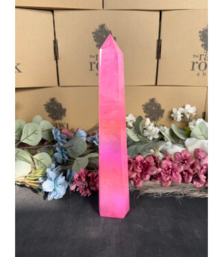 Pink Aura Quartz Tower #5, 712gr