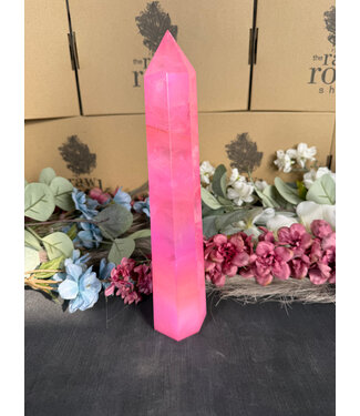 Pink Aura Quartz Tower #6, 832gr