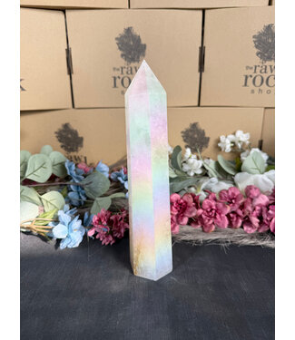 White Aura Quartz Tower #3, 858gr
