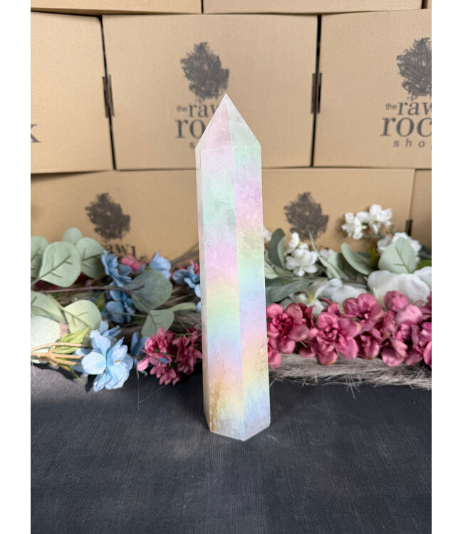 White Aura Quartz Tower #3, 858gr