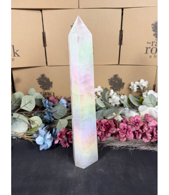White Aura Quartz Tower #6, 1066gr
