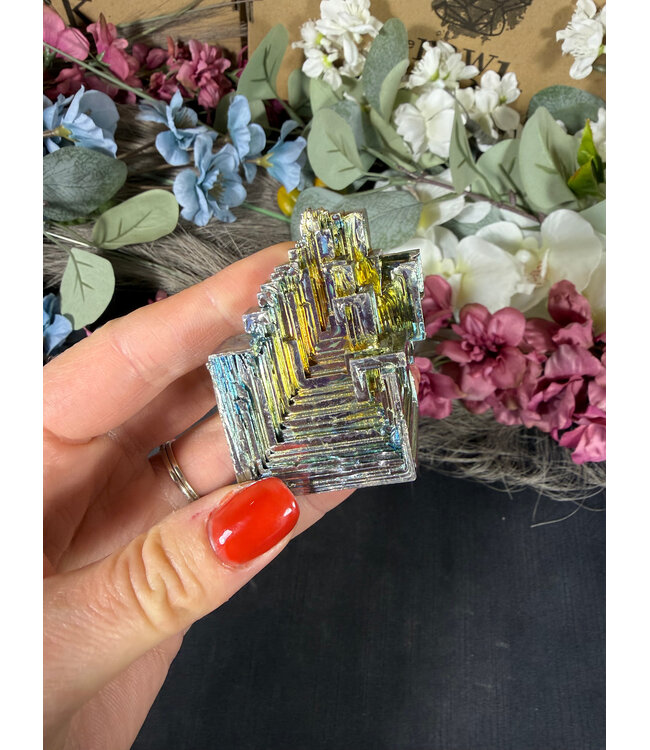 Rainbow Bismuth Tower #461, 128gr