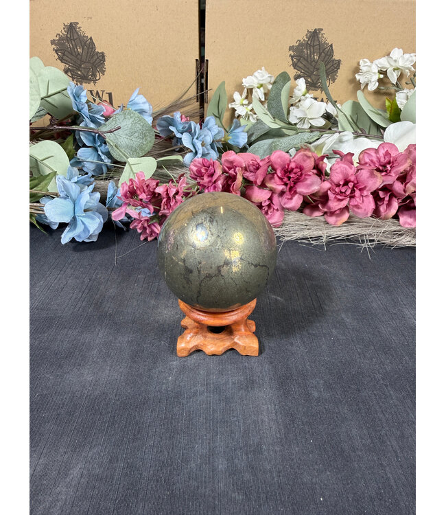 Pyrite Sphere #12, 56.3mm, 438gr