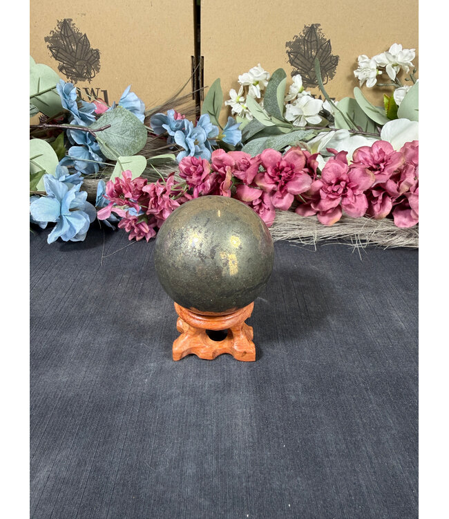 Pyrite Sphere #18, 55.1mm, 388gr