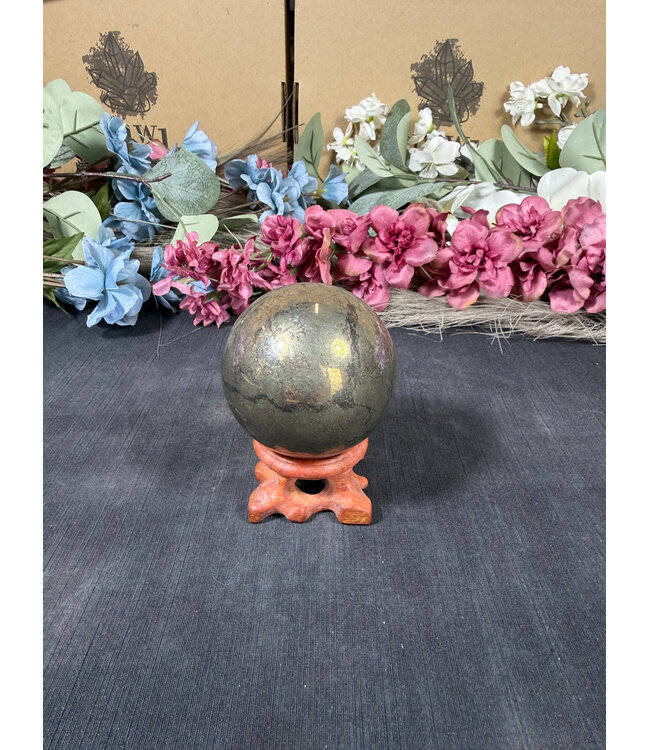 Pyrite Sphere #23, 55.6mm, 424gr