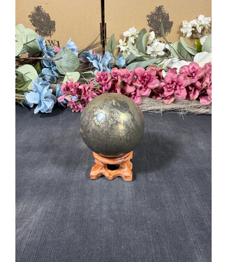 Pyrite Sphere #24, 57.3mm, 434gr Pyrite Sphere #24, 57.3mm, 434gr