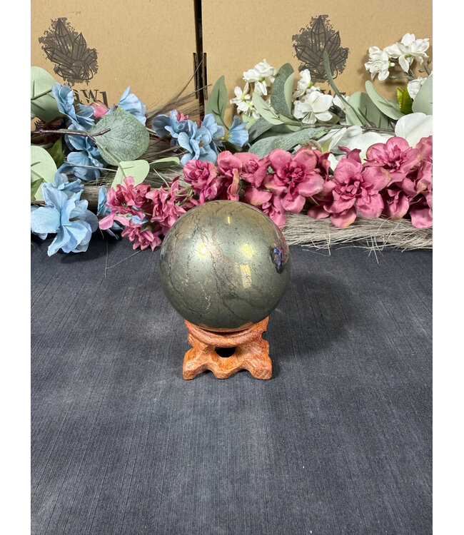 Pyrite Sphere #25, 56.4mm, 450gr