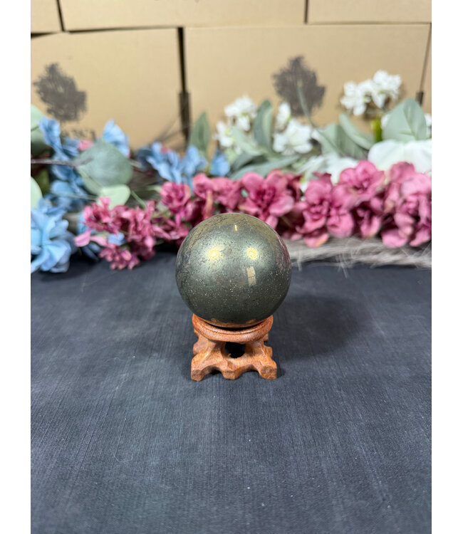 Pyrite Sphere #2, 52.5mm, 344gr