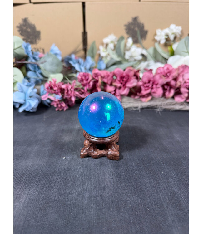 Blue Aura Sphere #2, 47.2mm, 146gr