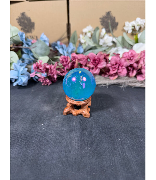 Blue Aura Sphere #3, 47.2mm, 146gr