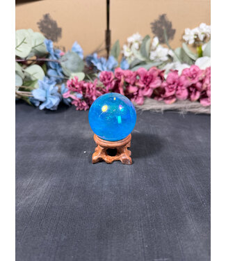 Blue Aura Sphere #4, 47mm, 142gr Blue Aura Sphere #4, 47mm, 142gr