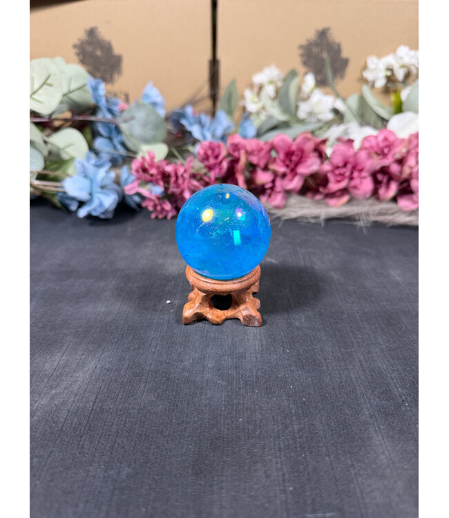 Blue Aura Sphere #4, 47mm, 142gr