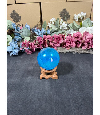 Blue Aura Sphere #6, 50.1mm, 174gr Blue Aura Sphere #6, 50.1mm, 174gr