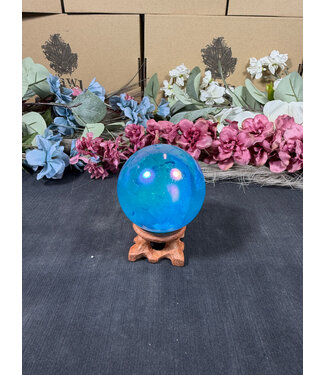 Blue Aura Sphere #9, 60.3mm, 304gr Blue Aura Sphere #9, 60.3mm, 304gr