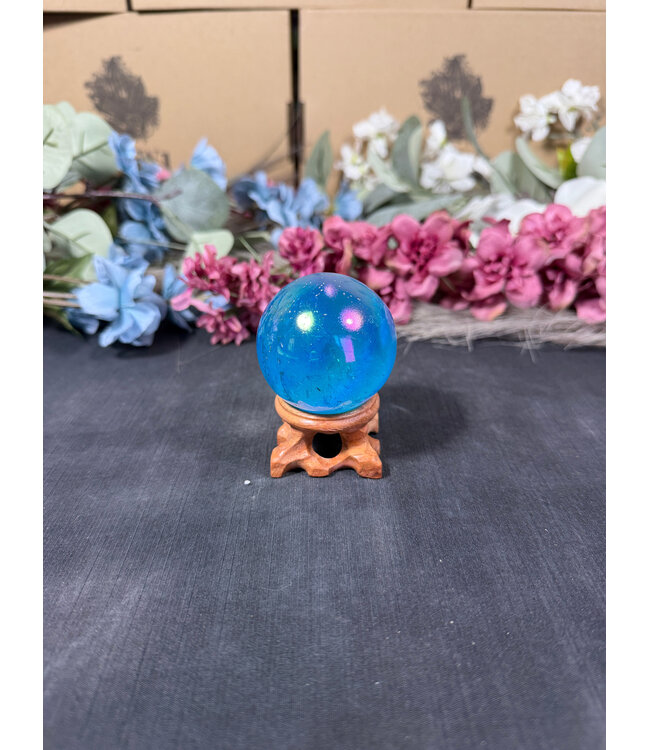 Blue Aura Sphere #5, 48.9mm, 164gr