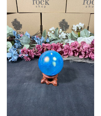 Blue Aura Sphere #10, 59.5mm, 290gr Blue Aura Sphere #10, 59.5mm, 290gr