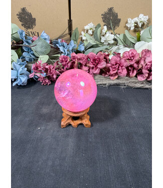 Pink Aura Sphere #3, 55.2mm, 234gr Pink Aura Sphere #3, 55.2mm, 234gr