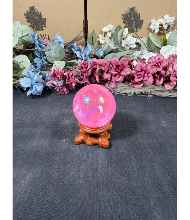 Pink Aura Sphere #1, 48.7mm, 164gr