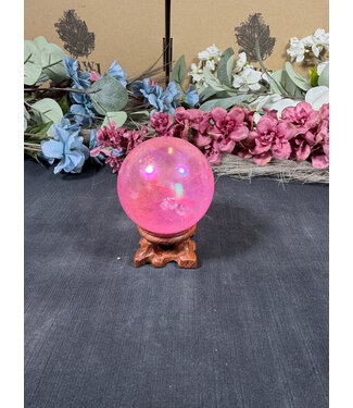 Pink Aura Sphere #5, 58.2mm, 274gr Pink Aura Sphere #5, 58.2mm, 274gr