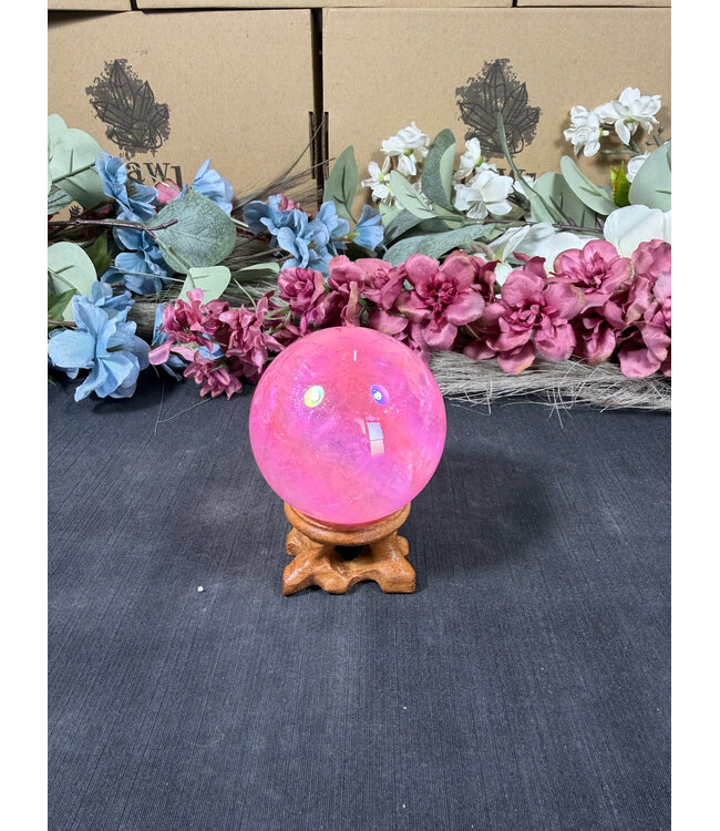 Pink Aura Sphere #4, 56.5mm, 250gr