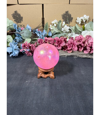 Pink Aura Sphere #6, 59mm, 288gr Pink Aura Sphere #6, 59mm, 288gr