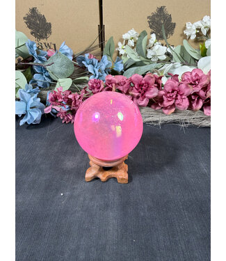 Pink Aura Sphere #8, 60.2mm, 302gr Pink Aura Sphere #8, 60.2mm, 302gr