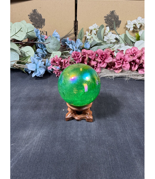 Green Aura Sphere #6, 59.6mm, 294gr