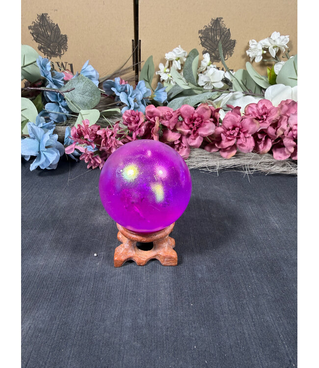 Purple Aura Sphere #5, 56.7mm, 254gr