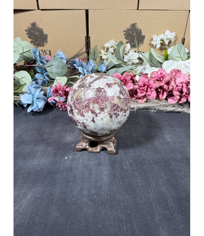 Pink Tourmaline Sphere #4, 76.9mm, 640gr