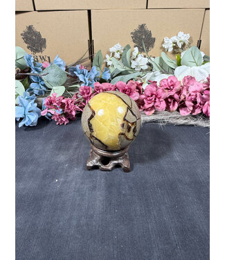 Septarian Sphere #2, 65.4mm, 400gr Septarian Sphere #2, 65.4mm, 400gr