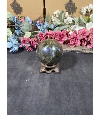 Labradorite Sphere #7, 61.5mm, 334gr Labradorite Sphere #7, 61.5mm, 334gr