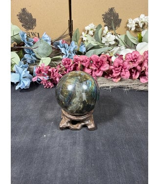 Labradorite Sphere #6, 60mm, 310gr Labradorite Sphere #6, 60mm, 310gr