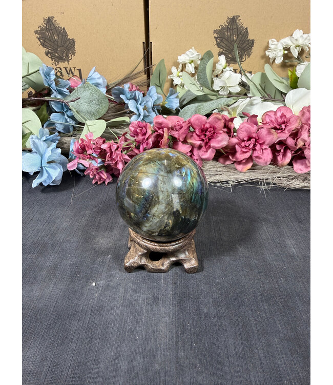 Labradorite Sphere #6, 60mm, 310gr