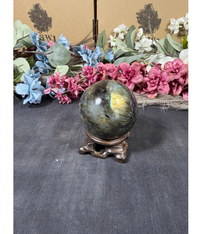 Labradorite Sphere #10, 61.2mm, 338gr